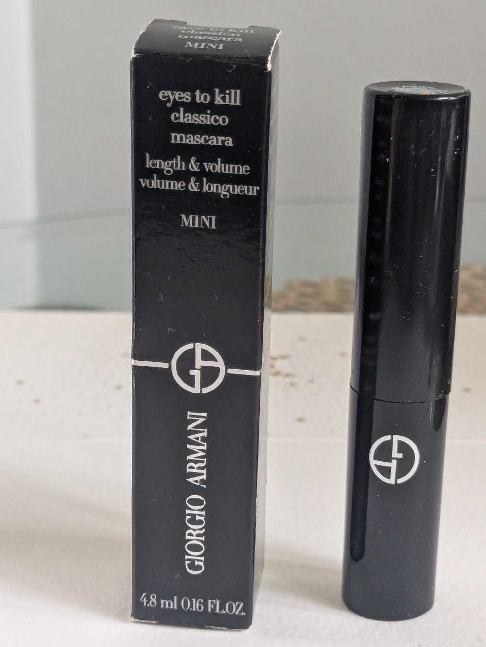 Giorgio Armani Black Mini Mascara Duo — Sleek Black Tube
